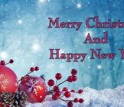 Wishing everyone a Merry Christmas and a Happy New Year!